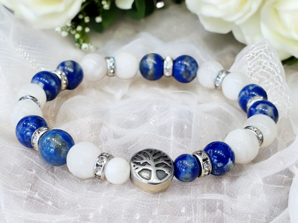 Bracelet lapis lazuli et pierre de lune